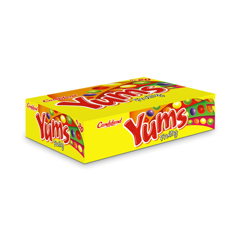 CANDY LAND YUMS FRUITY CHEW BOX 12'S