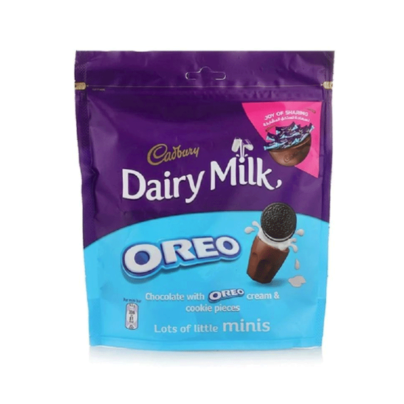 CADBURY DAIRY MILK OREO CHOCOLATE 188.5GM POUCH