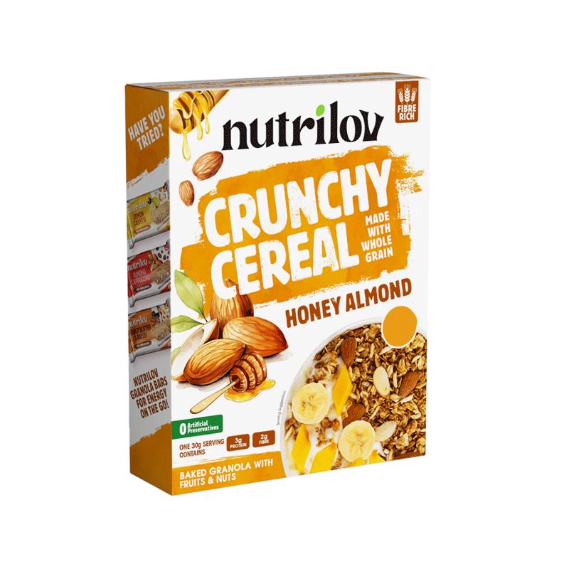 NUTRILOV CRUNCHY CEREAL HONEY ALMOND 300GM