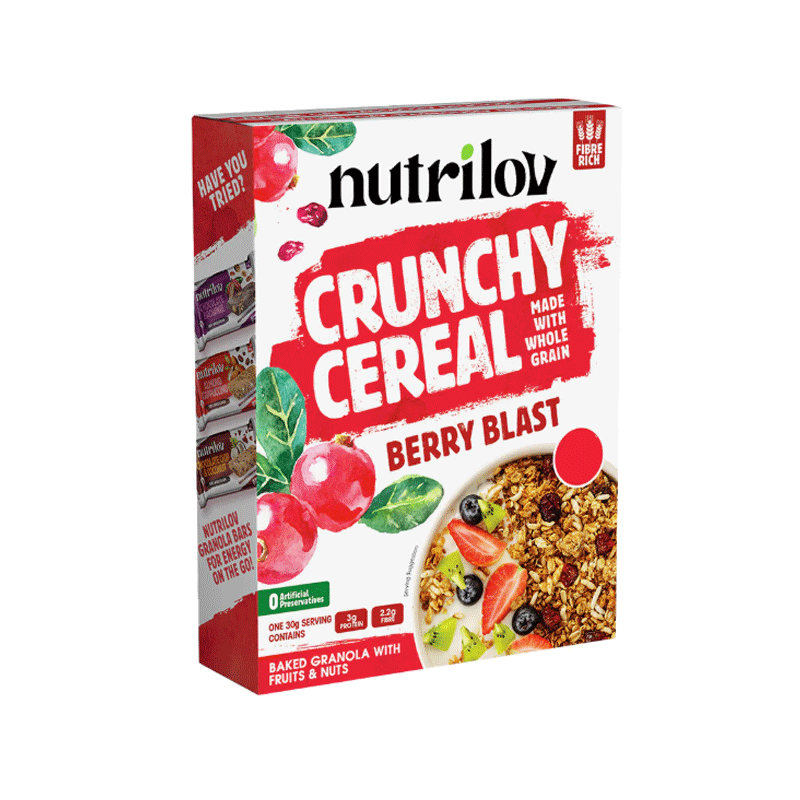 NUTRILOV CRUNCHY CEREAL BERRY BLAST 150GM