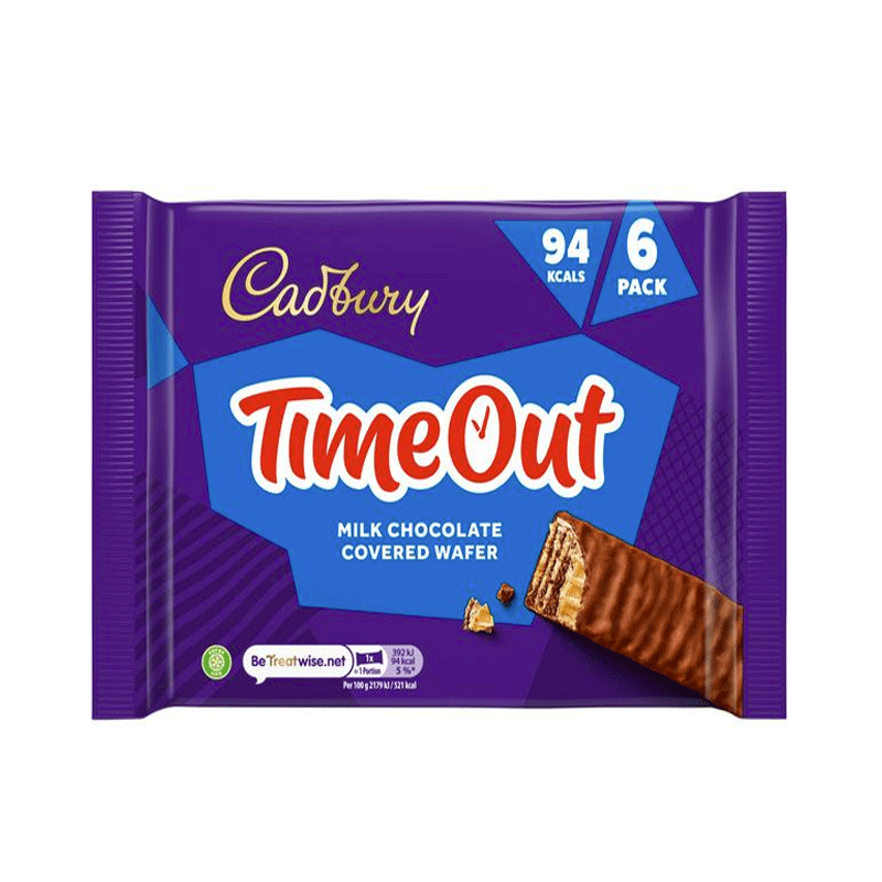 CADBURY CHOCOLATE TIME OUT 6'S 108GM