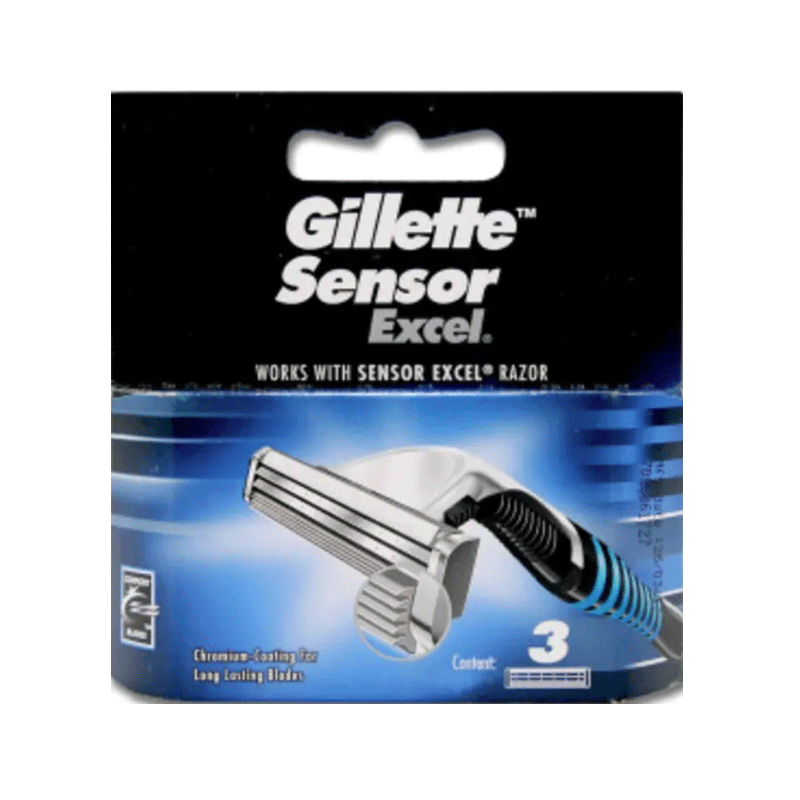 GILLETTE SENSOR EXCEL CARTRIDGES 3'S PACK