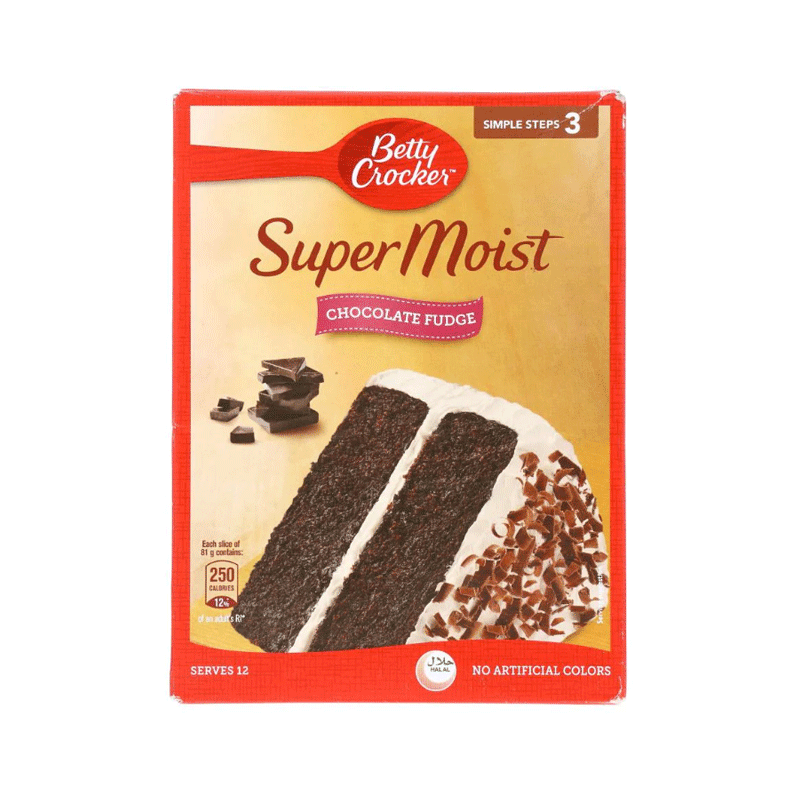BETTY CROCKER CAKE MIX CHOCOLATE FUDGE 500GM