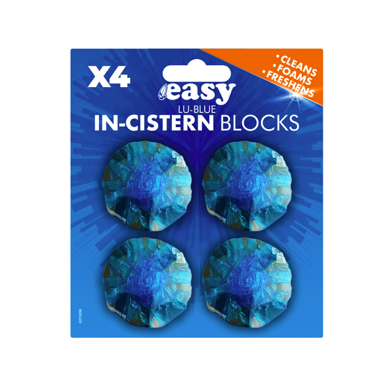 EASY LU BLUE IN CISTERN AIR FRESHNER BLOCKS 4X38GM