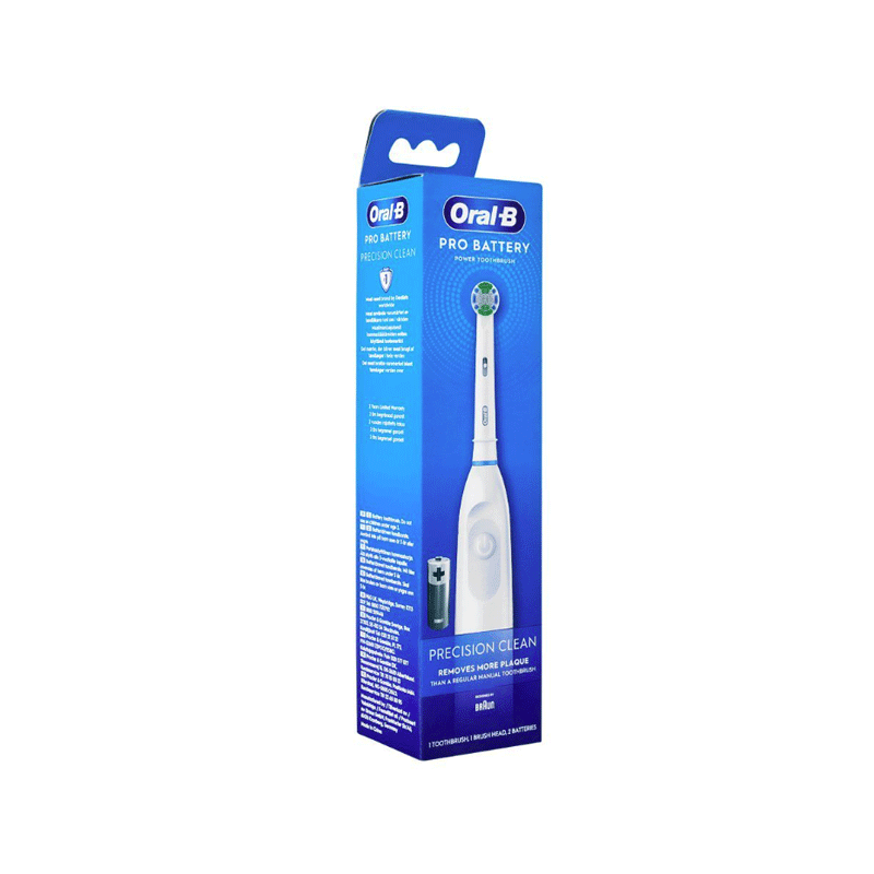 ORAL-B PRO BATTERY POWER TOOTHBRUSH WHITE 1'S
