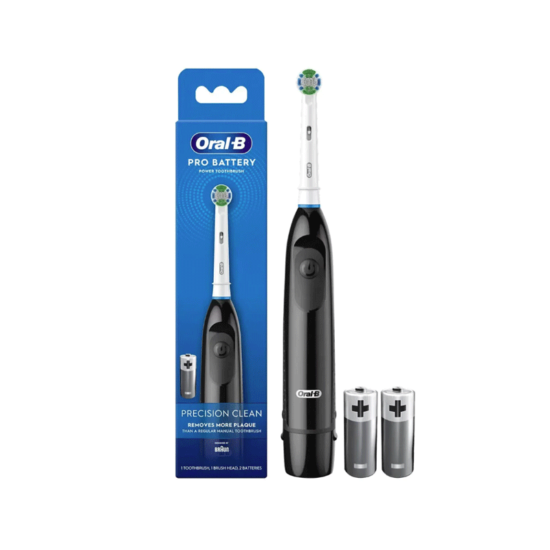 ORAL-B PRO BATTERY POWER TOOTHBRUSH BLACK 1'S