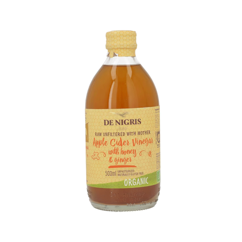 DE NIGRIS ORGANIC APPLE CIDER VINEGAR WITH HONEY&GINGER 500ML