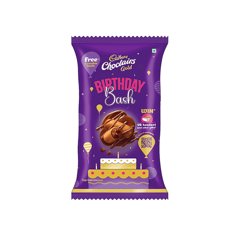 CADBURY CHOCLAIRS GOLD BIRTHDAY BASH 322.4GM