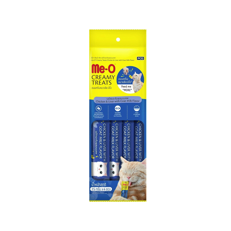 ME-O CAT FOOD CHICKEN & LIVER GOAT MILK 4X15GM