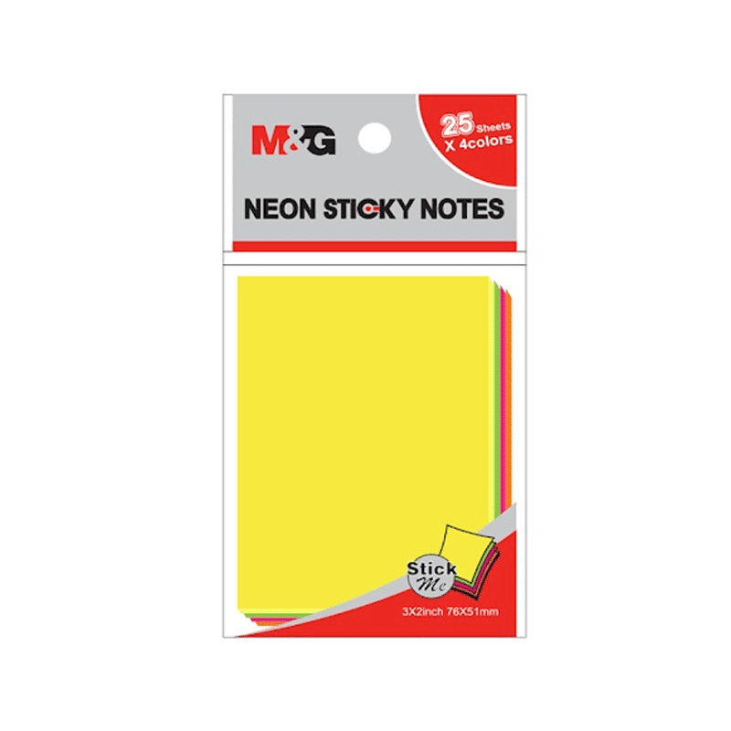 M.G NEON YES STICKY NOTE 182 2X3
