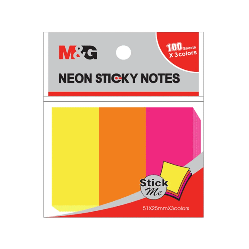 M.G YS 186 NEON STICKY NOTES 2X3 3PCS