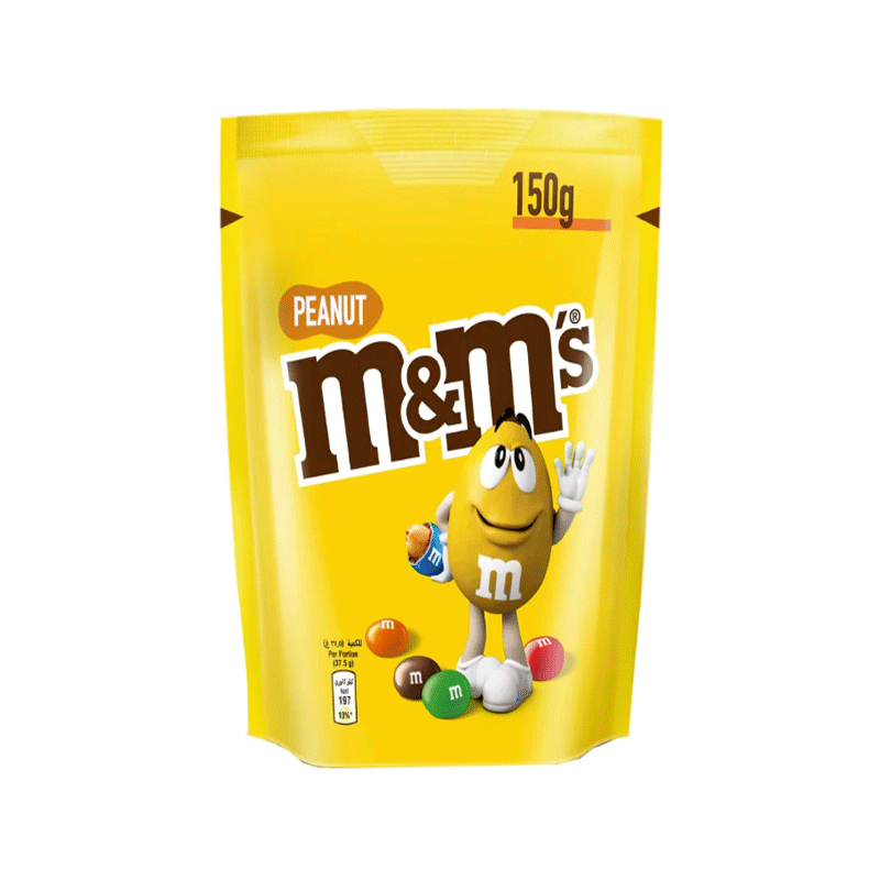 M&M CHOCOLATE PEANUT POUCH 150GM