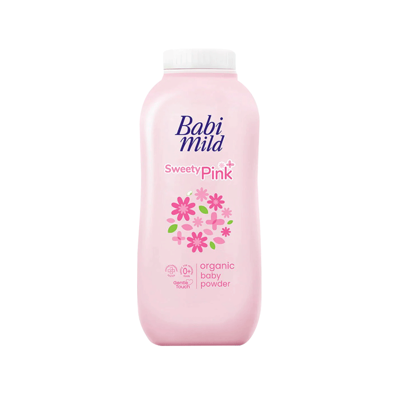 BABI MILD ORGANIK BABY POWDER SWEETY PINK 160GM