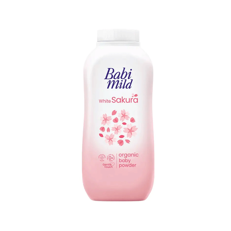 BABI MILD ORGANIK BABY POWDER WHITE SAKURA 160GM