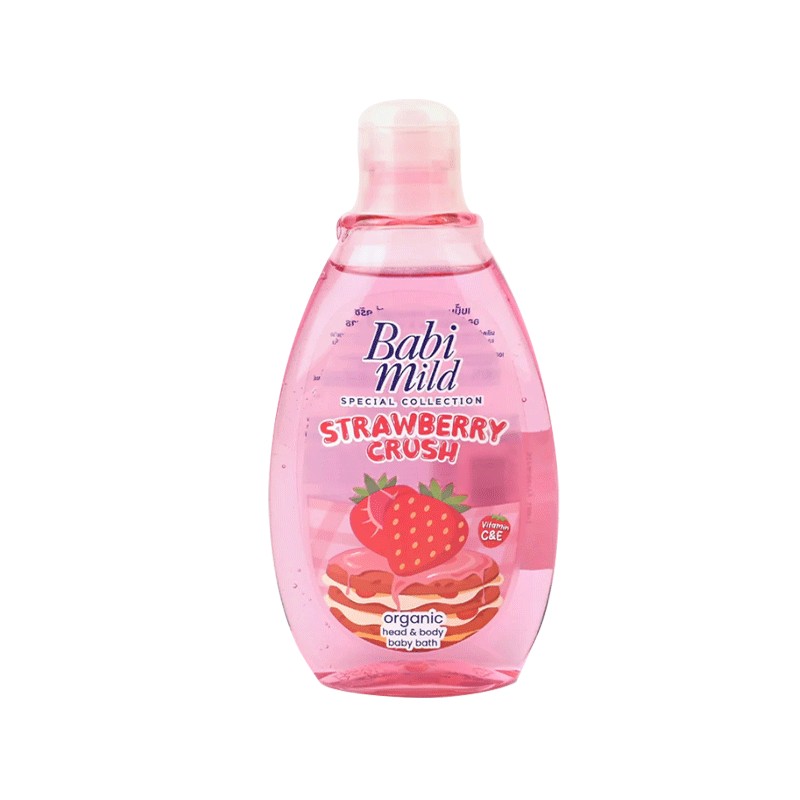 BABI MILD ORGANIC HEAD & BODY BATH STRAWBERRY CRUSH 180ML