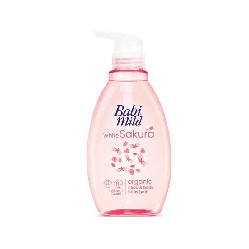 BABI MILD ORGANIC HEAD & BODY BATH WHITE SAKURA 380ML
