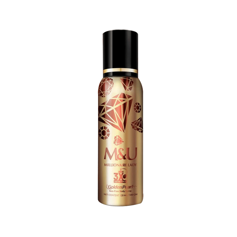 GOLDEN PEARL M&U BODY SPRAY MILLIONAIRE LADY 120ML