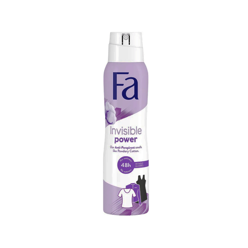 FA BODY SPRAY INVISIBLE POWER LIKE POWDERY COTTON 200ML