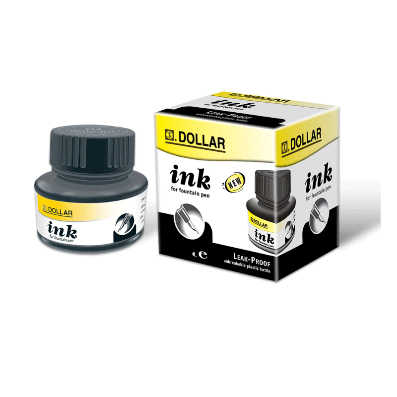 DOLLAR FOUNTAIN PEN INK BLACK 60ML