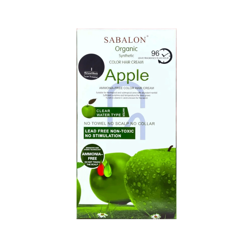 SABALON HAIR COLOR CREAM APPLE NATURAL BLACK 1000ML