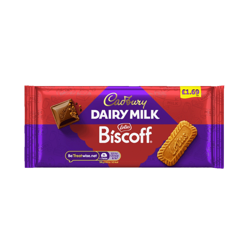 CADBURY DAIRY MILK BISCOFF CHOCOLATE 95GM