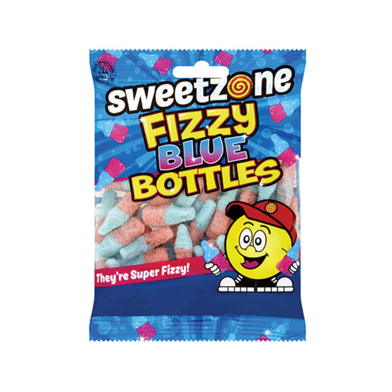 SWEET ZONE JELLY FIZZY BLUE BOTTLE 90GM