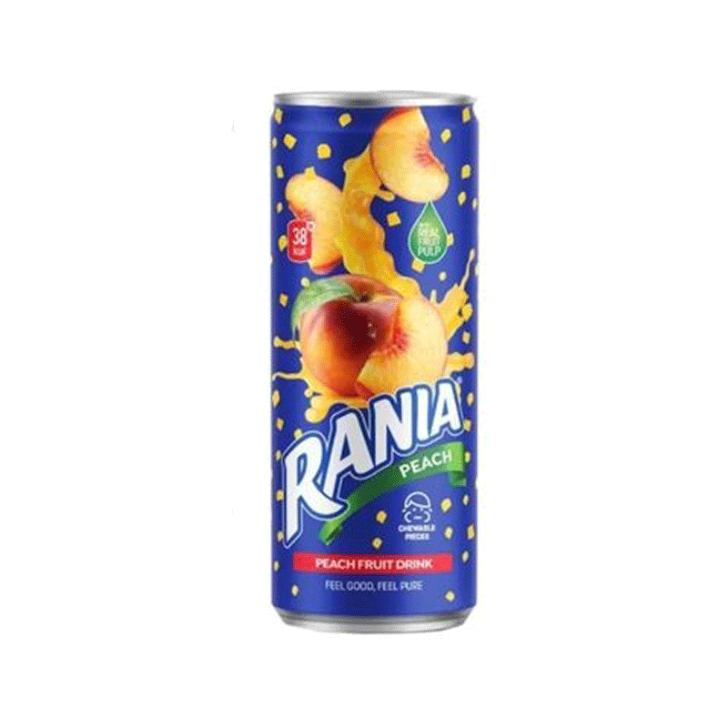 RANIA PEACH FRUIT DRINK CAN 250ML