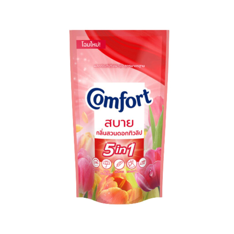 COMFORT FABRIC CONDITIONER 5IN1 TULIP GARDEN 500ML POUCH