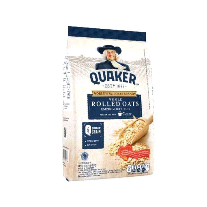 QUAKER WHOLE ROLLED OATS 800GM