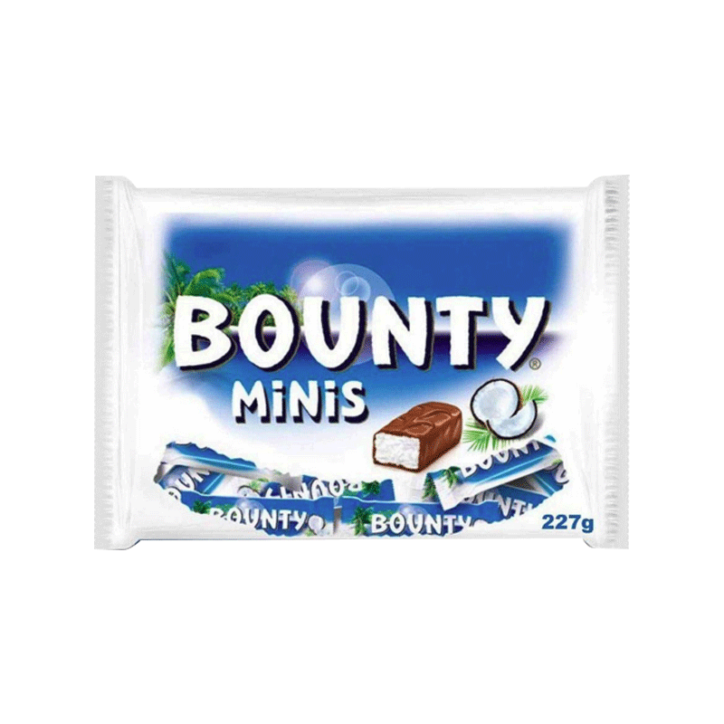 BOUNTY CHOCOLATE MINIS 227GM POUCH