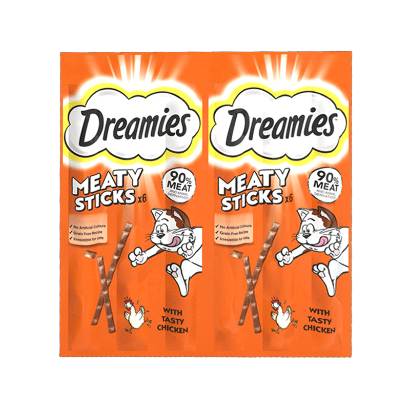DREAMIES MEATY STICKS WITH TASTY CHICKEN 6'S PACK