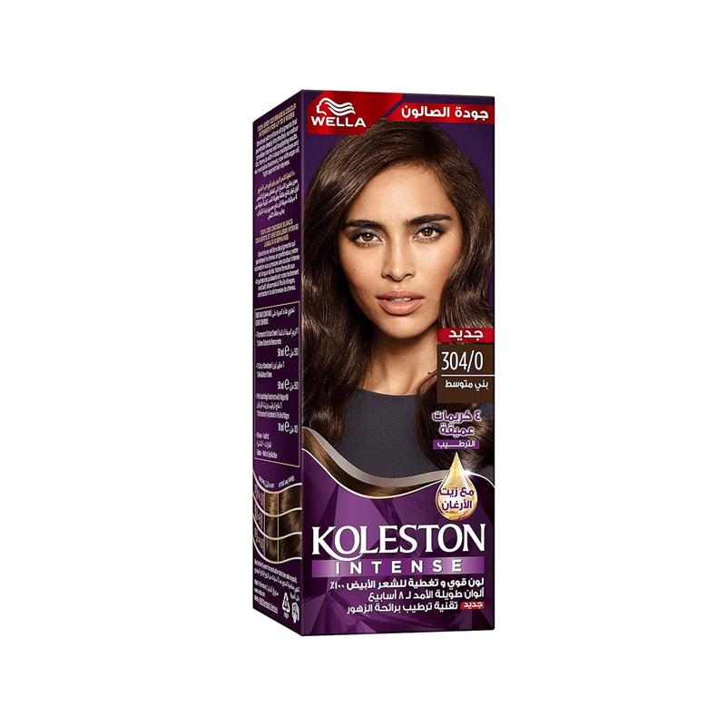 WELLA KOLESTON INTENSE HAIR COLOR CREAM 304/0 MEDIUM BROWN