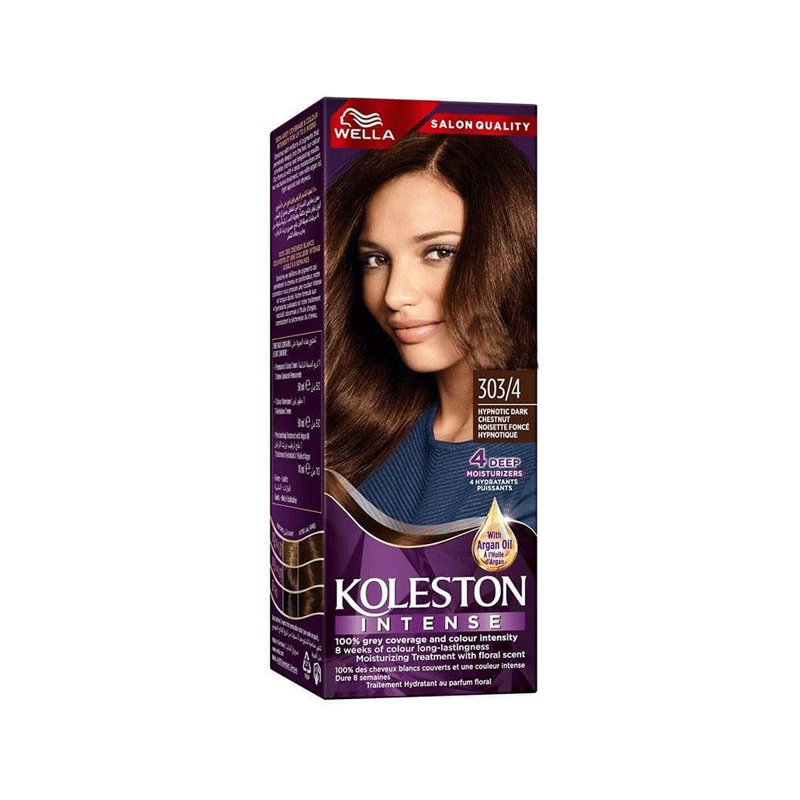WELLA KOLESTON INTENSE HAIR COLOR CREAM 303/4 HYPNOTIC DARK CHESTNUT