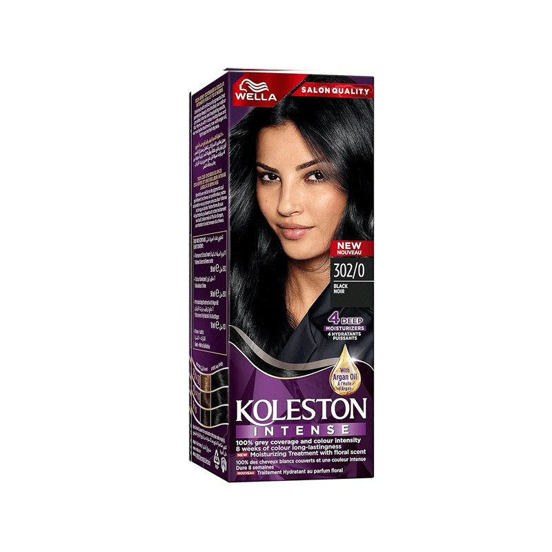 WELLA KOLESTON INTENSE HAIR COLOR CREAM 302/0 BLACK NOIR