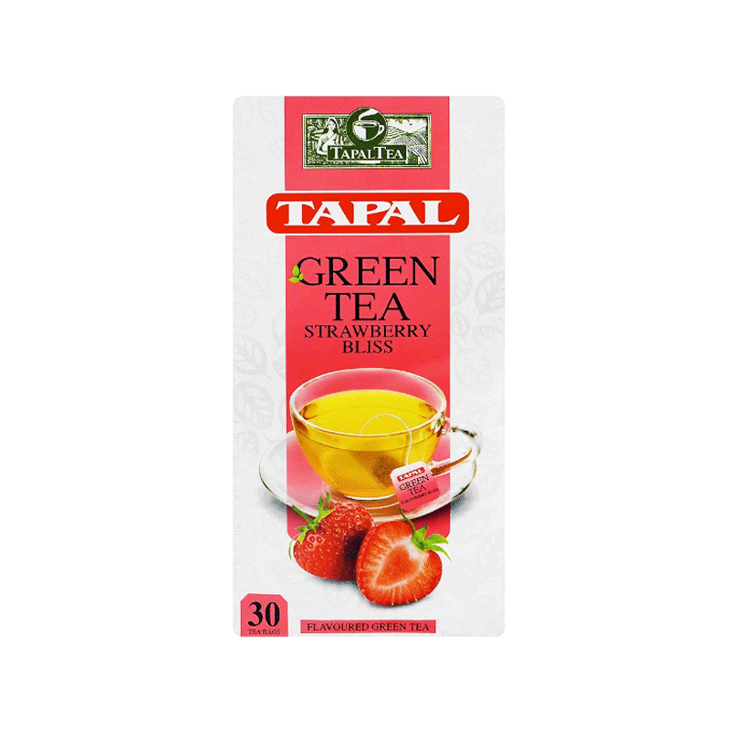 TAPAL GREEN TEA BAGS STRAWBERRY 30S