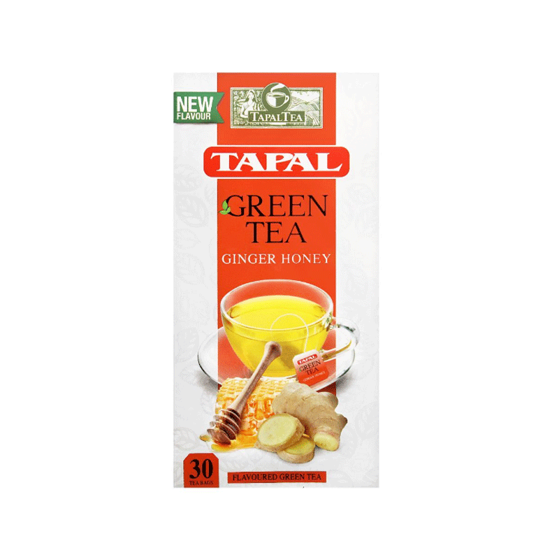 TAPAL GREEN TEA BAGS GINGER HONEY 30S