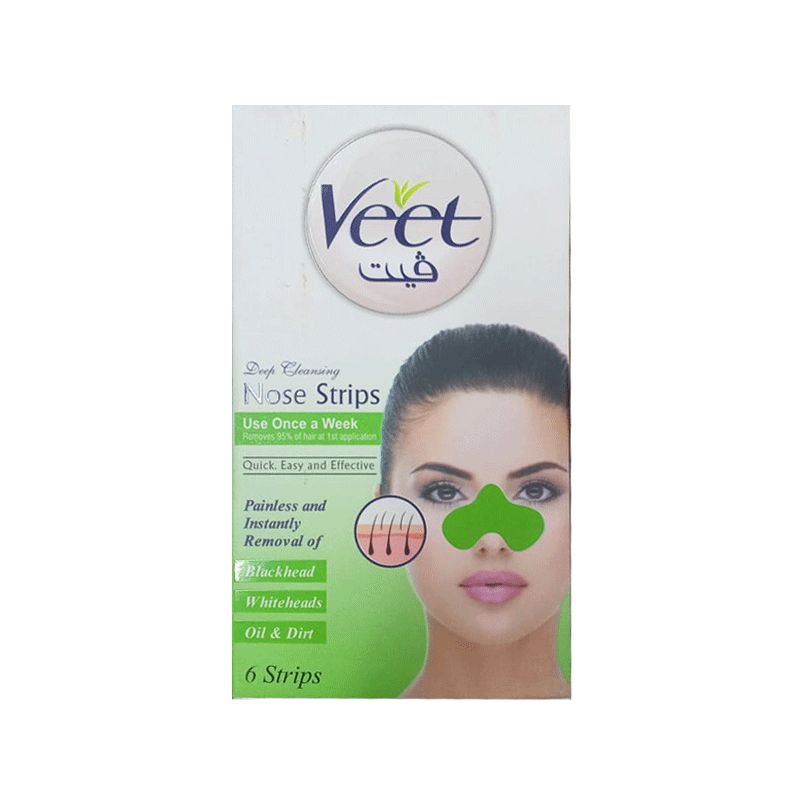 VEET NOSE STRIPS DEEP CLEANSING 6`S GREEN