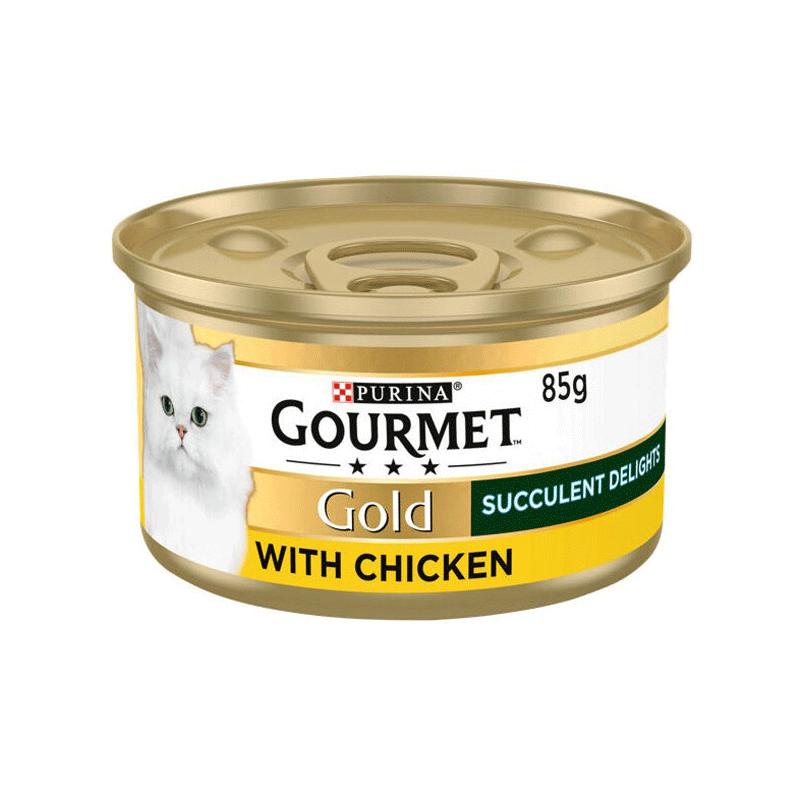 GOURMET CAT FOOD GOLD WITH CHICKEN TIN 85GM