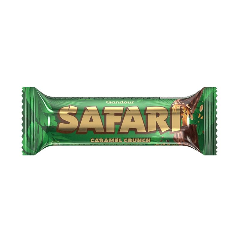 GANDOUR SAFARI CARAMEL CRUNCH CHOCOLATE 32GM