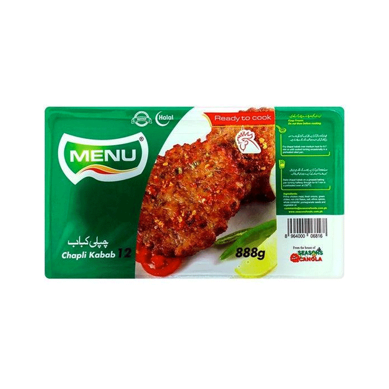 MENU CHAPLI KABAB 12PCS 888GM