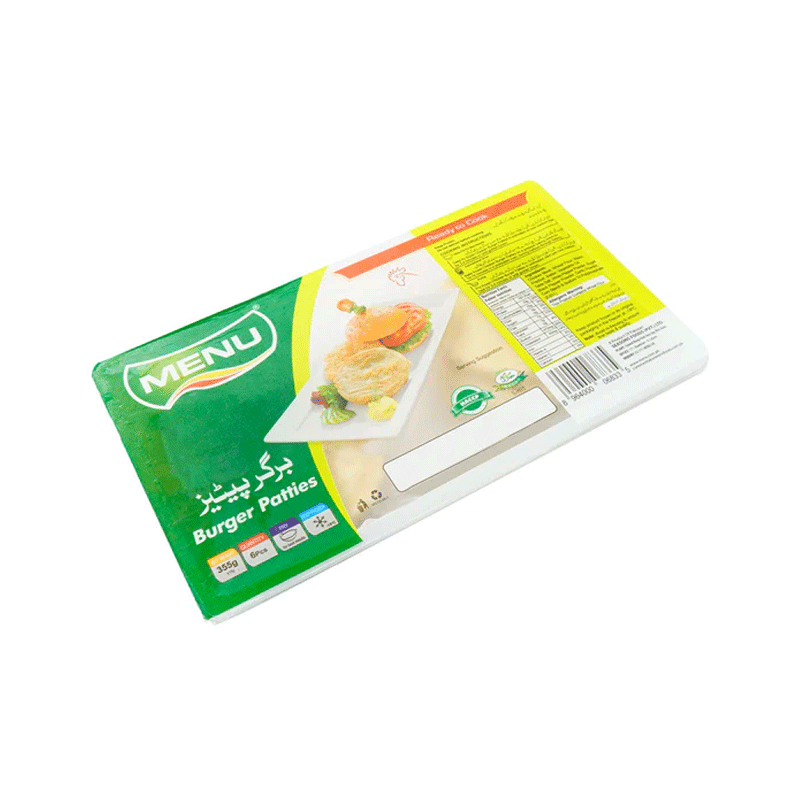 MENU BURGER PATTIES 6PCS 355GM