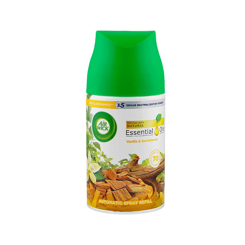 AIR WICK AIR FRESHNER REFILL VANILLA & SANDALWOOD 250ML