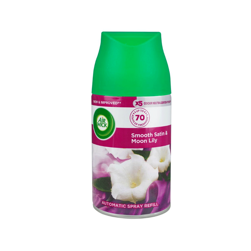 AIR WICK AIR FRESHNER REFILL SMOOTH SATIN & MOON LILY 250ML