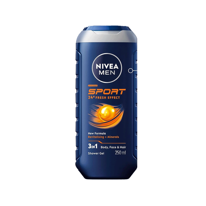 NIVEA SHOWER GEL MEN 3IN1 SPORT 250ML