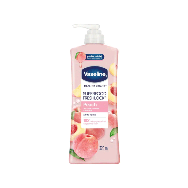 VASELINE SUPERFOOD FRESHLOCK PEACH LOTION 320ML