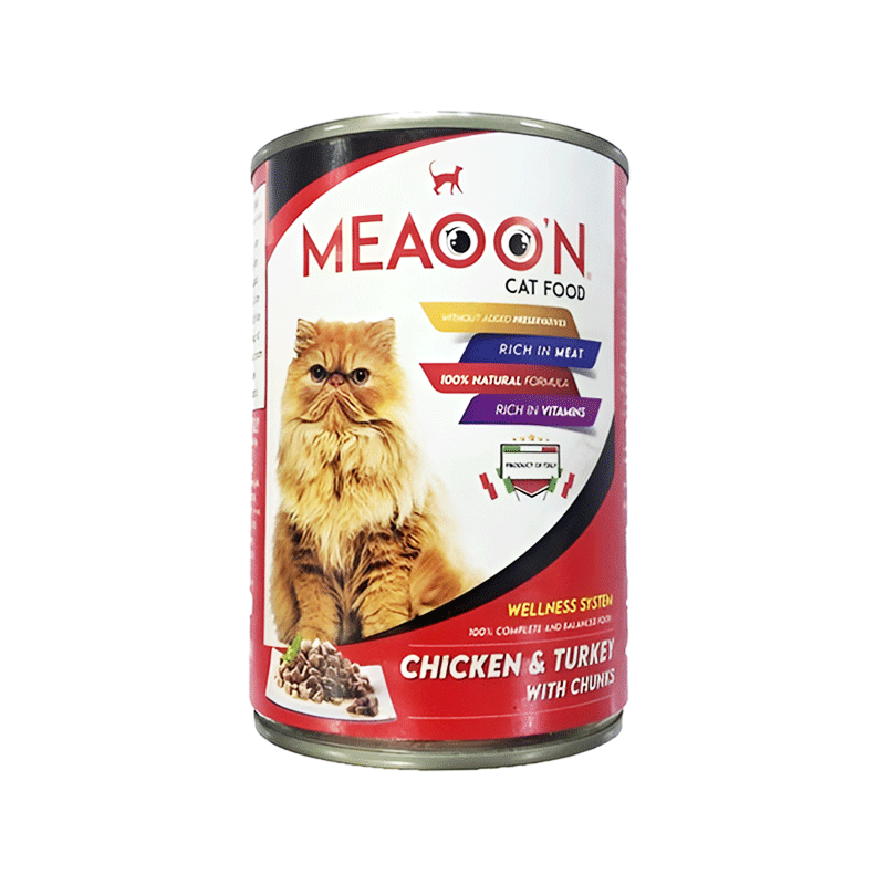 MEAOON CAT FOOD CHICKEN & TURKEY 405GM TIN