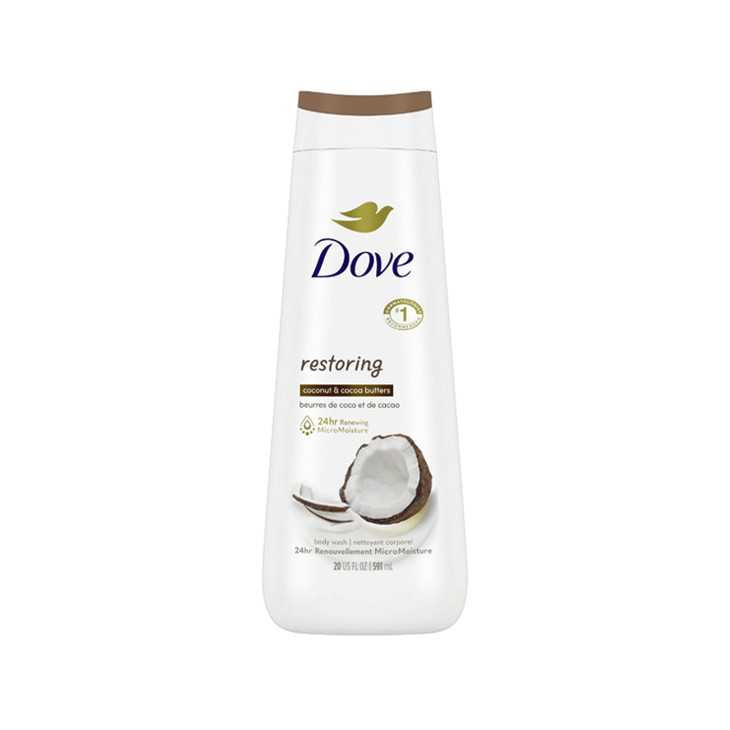 DOVE RESTORING COCONUT &COCOA BUTTER BODY WASH 325ML