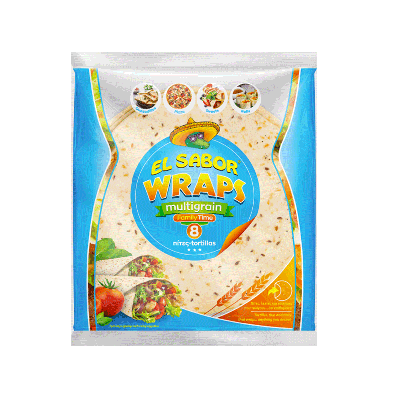 EL SABOR WRAPS WHOLE MEAL 8 TORTILLAS