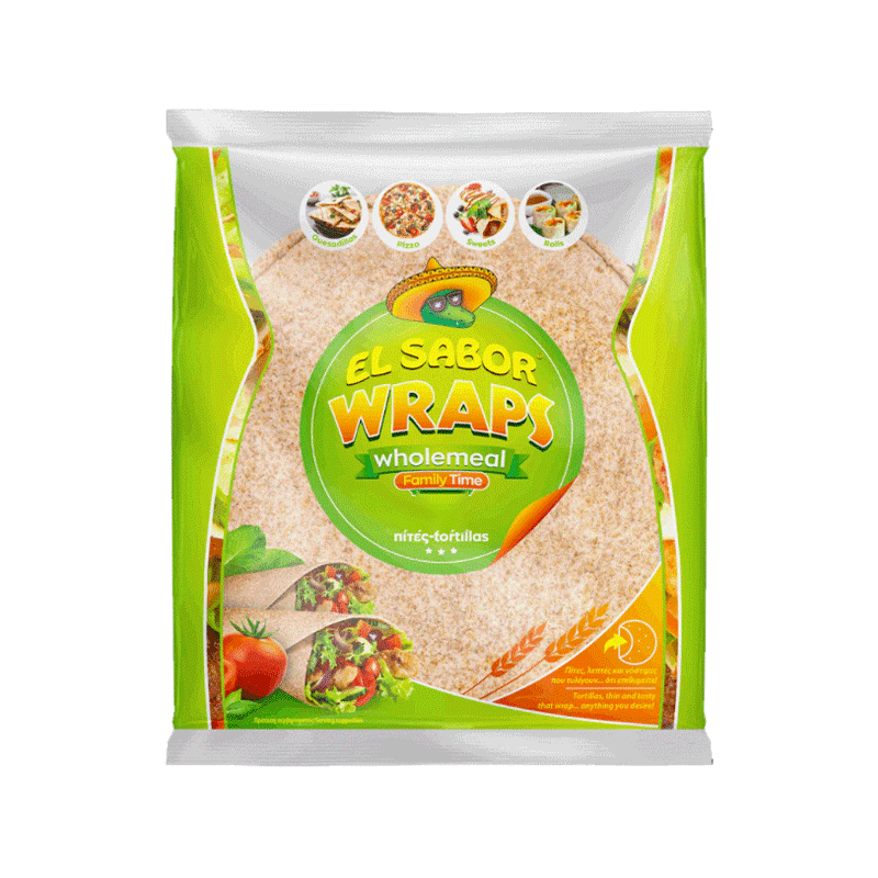 EL SABOR WHOLEMEAL WRAPS 10 TORTILLAS