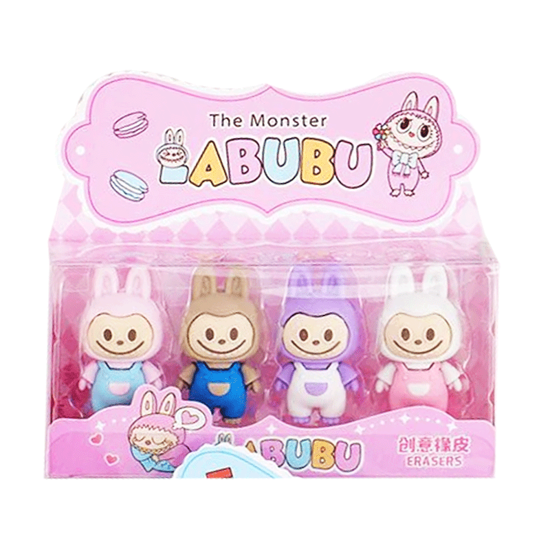 BU.I ERASER LABUBU 4PC SET 8605